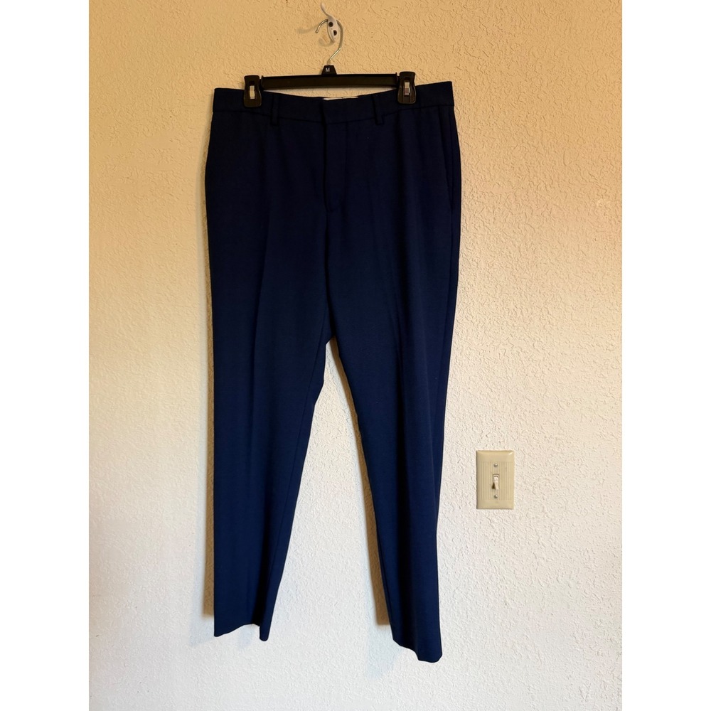 Zara Man Navy Blue Textured Wool Blend Slim Dress Pants USA 31 1564/321/430/40 - Picture 10 of 10